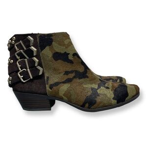 Sam Edelman Penrose Boot Studded Camo Calf Hair Women’s 8